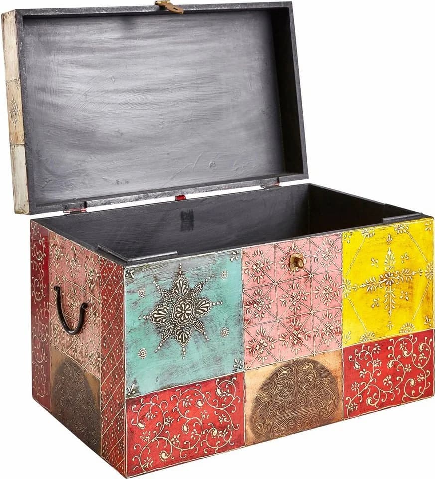 OTTO HOME Truhe Vivek Bunt Massivholz Handbemalt - Bild 5