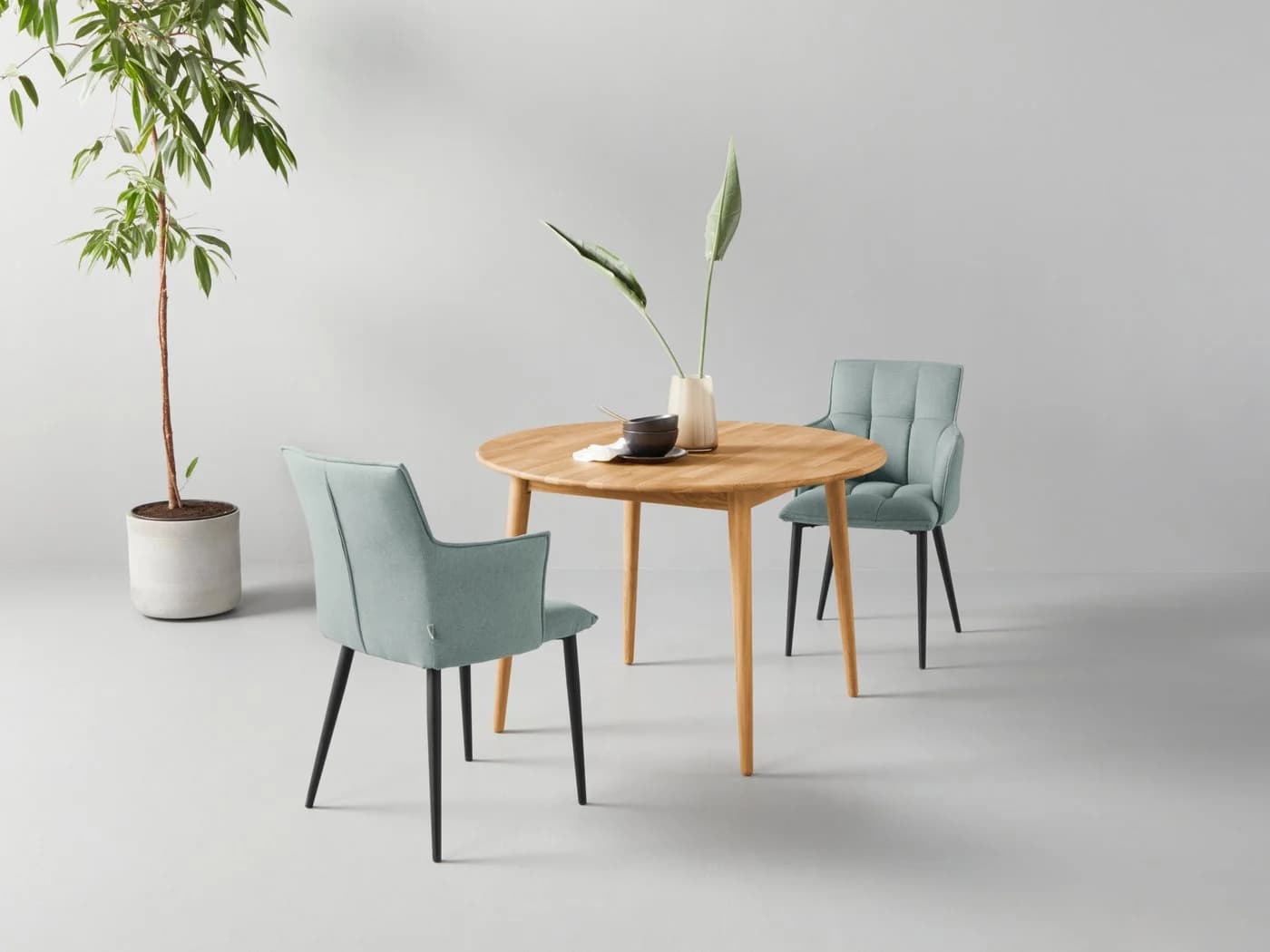 Esstisch OTTO HOME Toarp Massivholz Eiche Natur Rund