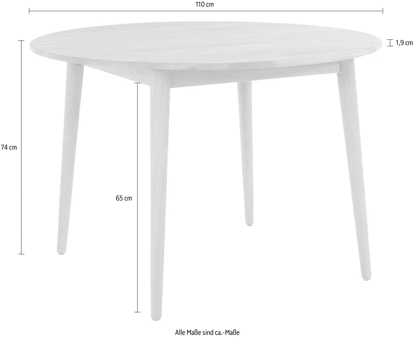 Esstisch OTTO HOME Toarp Massivholz Eiche Natur Rund - Bild 5