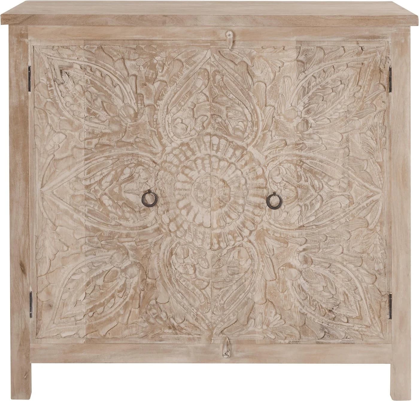 Kommode OTTO HOME Beige Mangoholz 2 Türen Montiert - Bild 3
