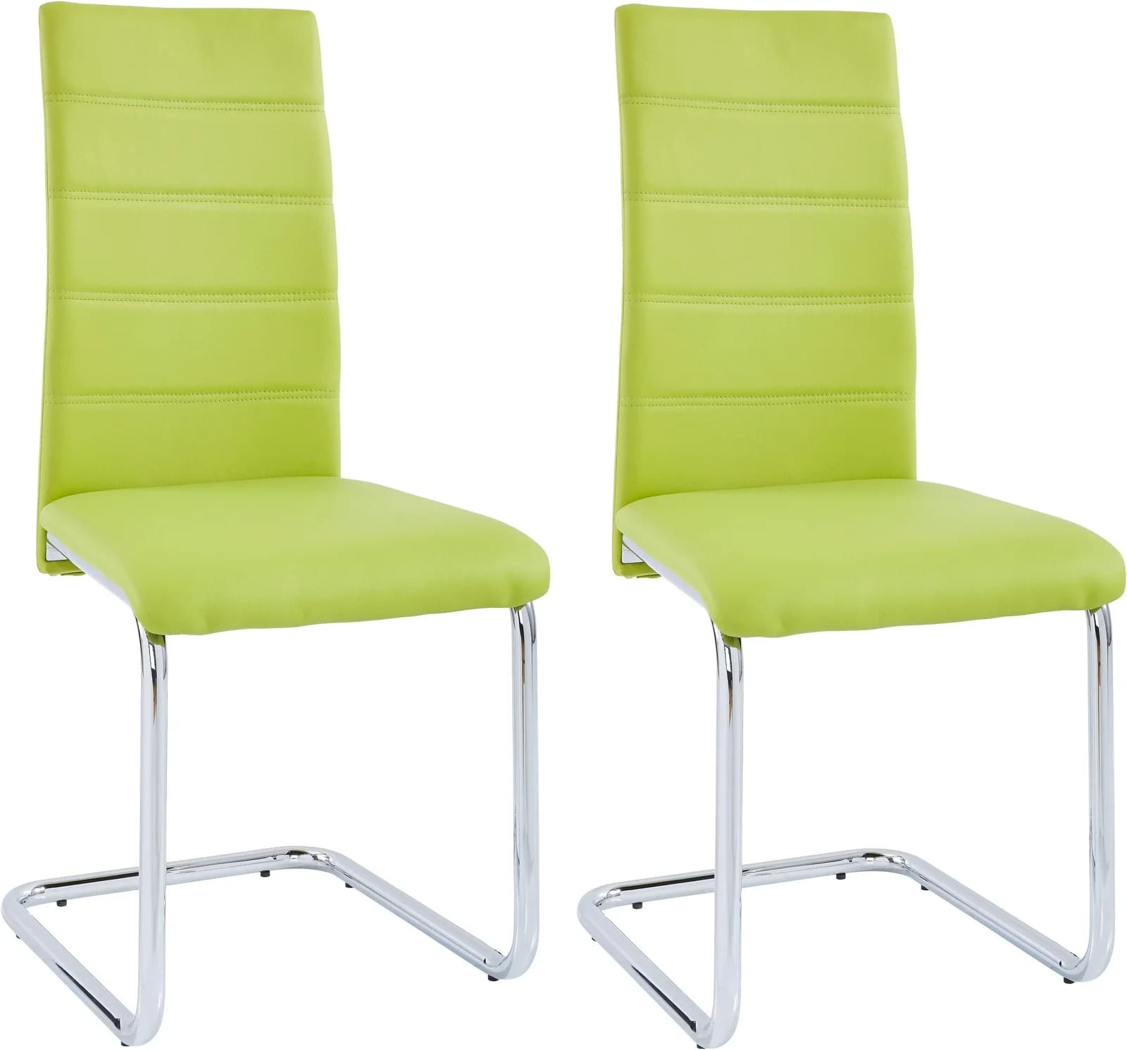 Freischwinger OTTO HOME Adora Grün Kunstleder 4er Set