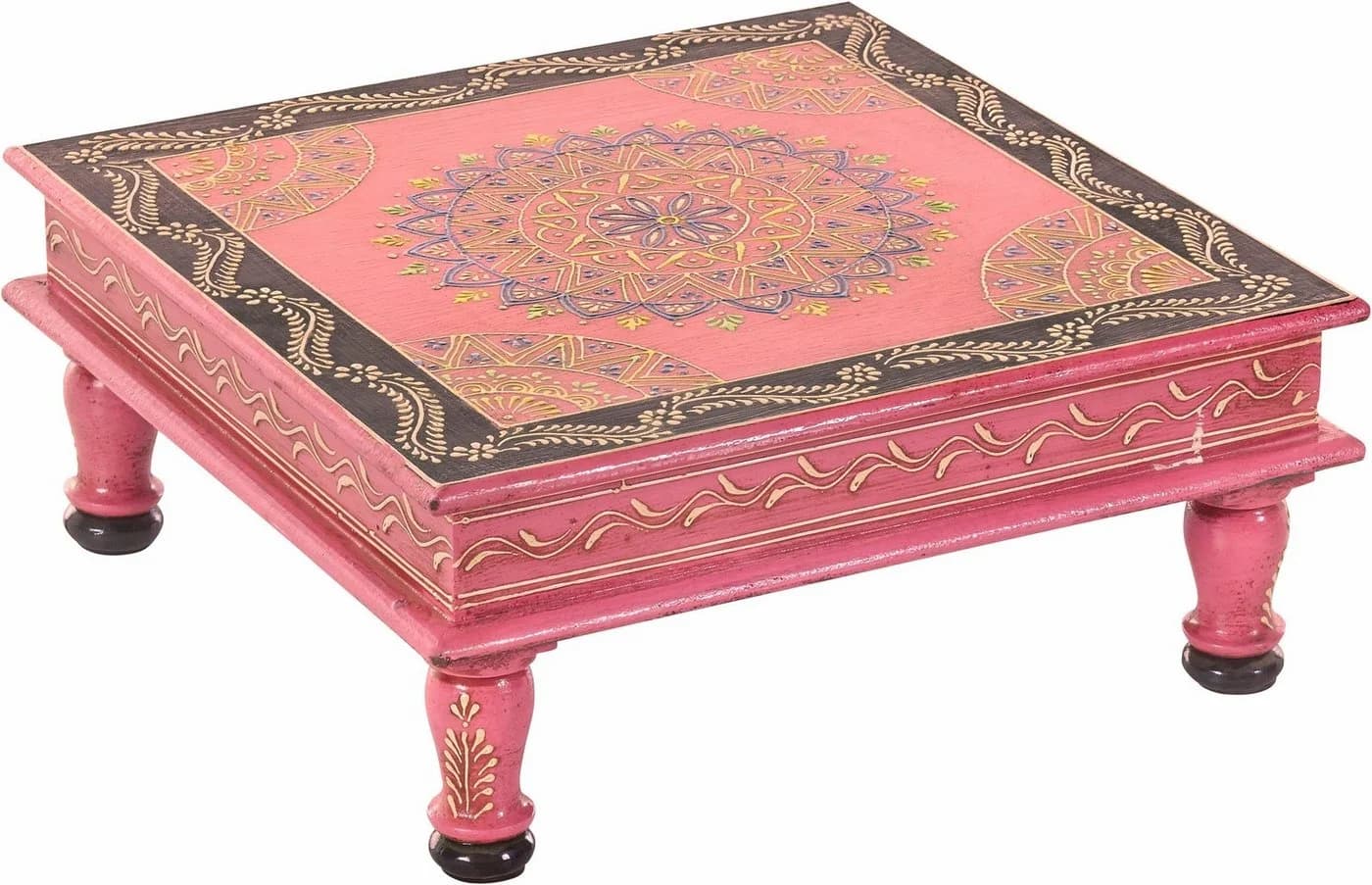 Home Affaire Beistelltisch Bajo Handbemalt Bunt Pink - Bild 3