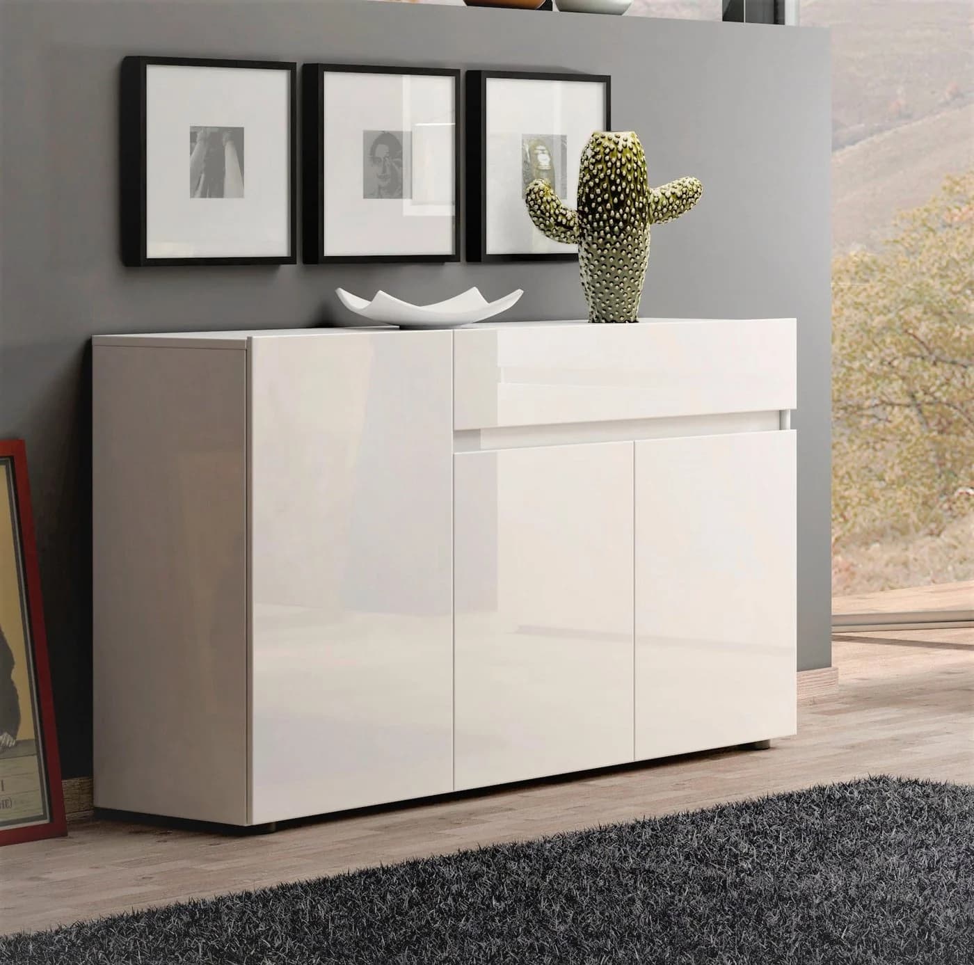 HOME AFFAIRE Sideboard MISTER Weiß Hochglanz - Bild 2