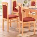 Home affaire Esszimmerstuhl Anthony 2er Set Buche Braun Microfaser Bild 1