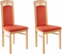 Home affaire Esszimmerstuhl Anthony 2er Set Buche Braun Microfaser Bild 2