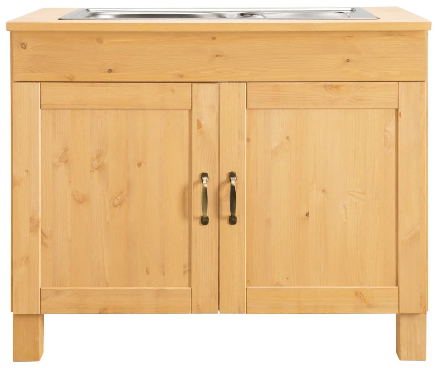 Home Affaire Spülenschrank Alby Beige Massivholz Kiefer - Bild 2