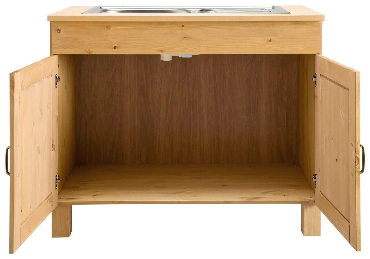Home Affaire Spülenschrank Alby Beige Massivholz Kiefer - Bild 3