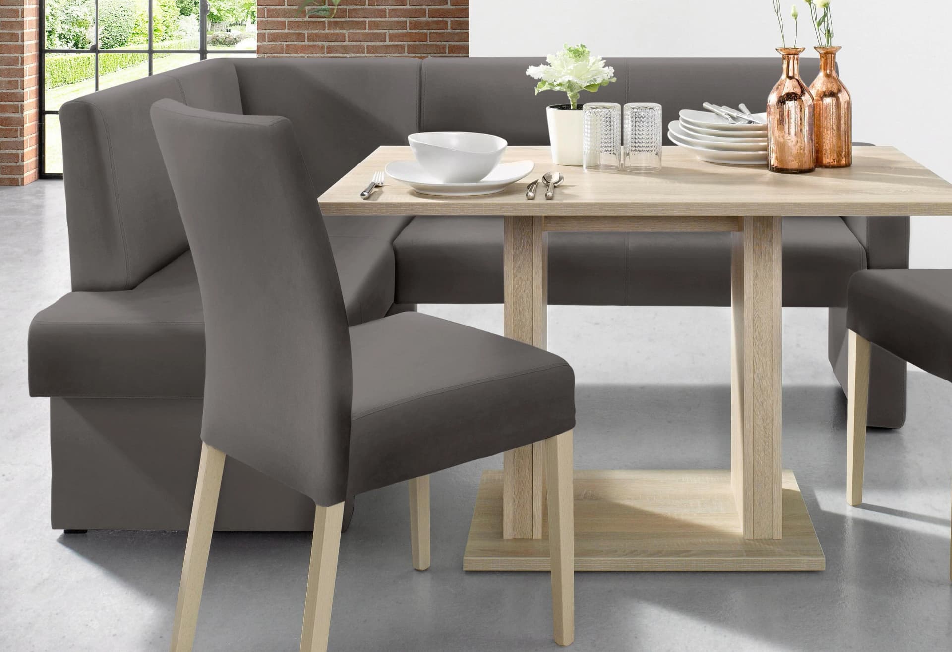 Home Affaire Eckbank Umag Braun Gepolstert