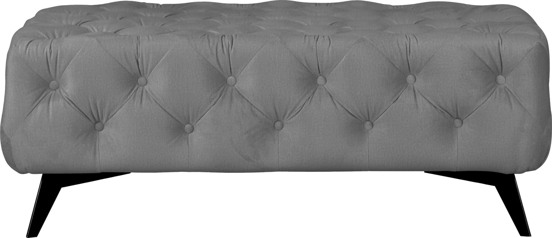 Home Affaire Polsterhocker Amaury Grau Chesterfield-Optik Polyester