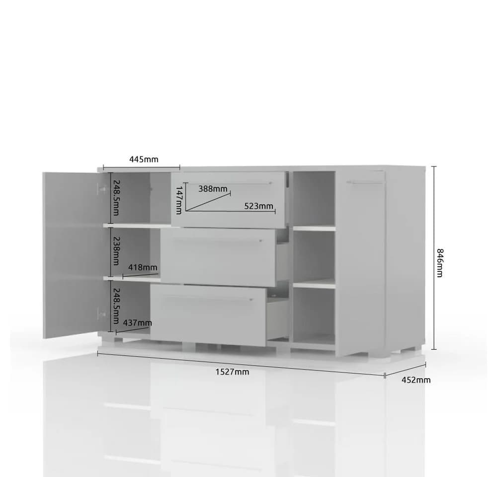 OTTO HOME Sideboard Piano Beige Hochglanz mit Soft-Close - Bild 3