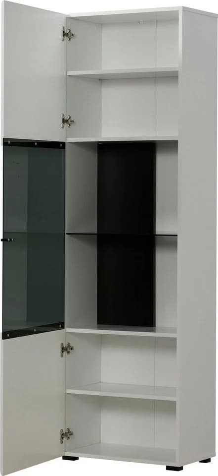 Vitrine INOSIGN Trentino Weiß Hochglanz Schwarz Soft-Close - Bild 4