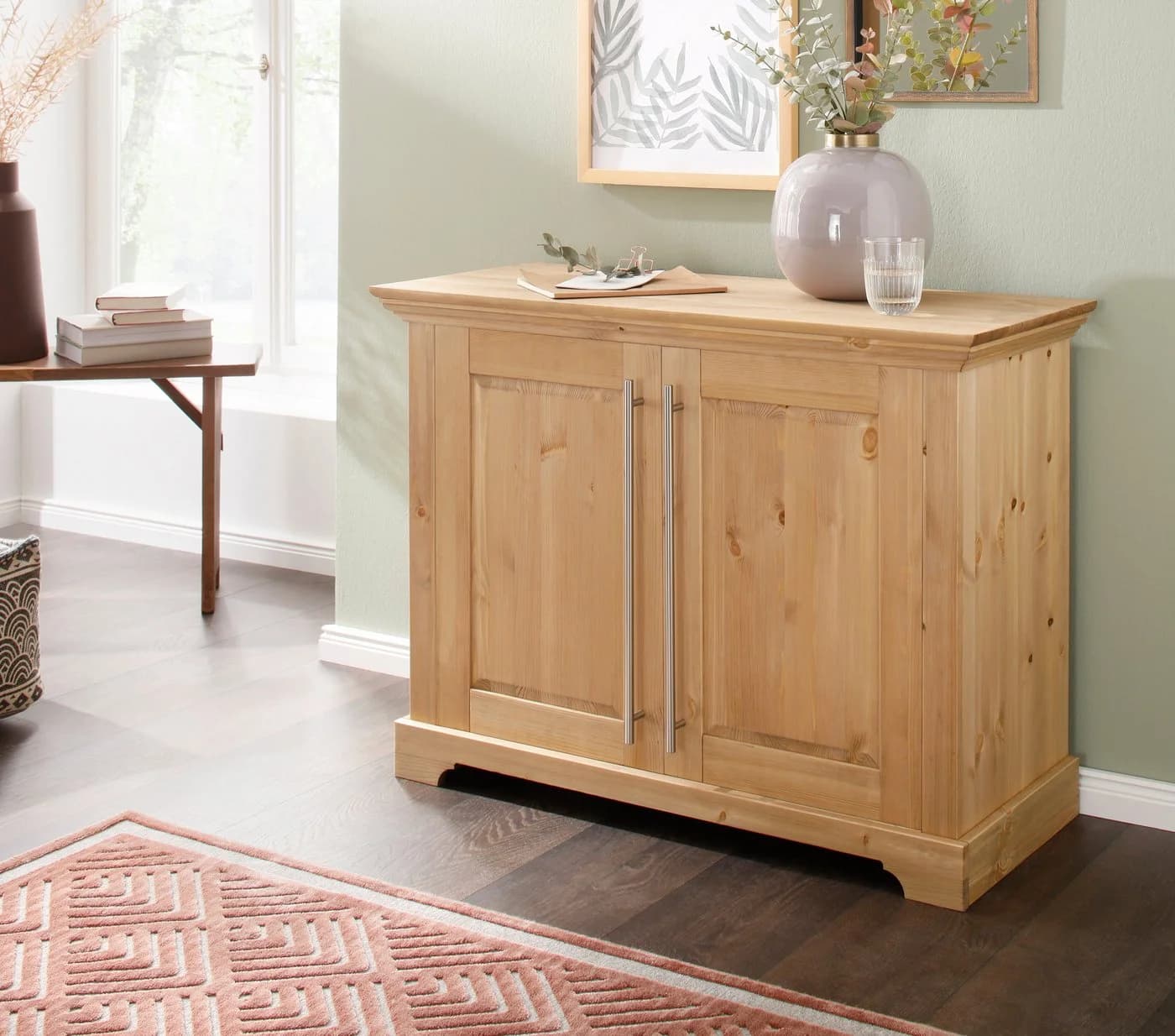 OTTO HOME Sideboard Melissa Beige Natur FSC Massivholz Landhausstil