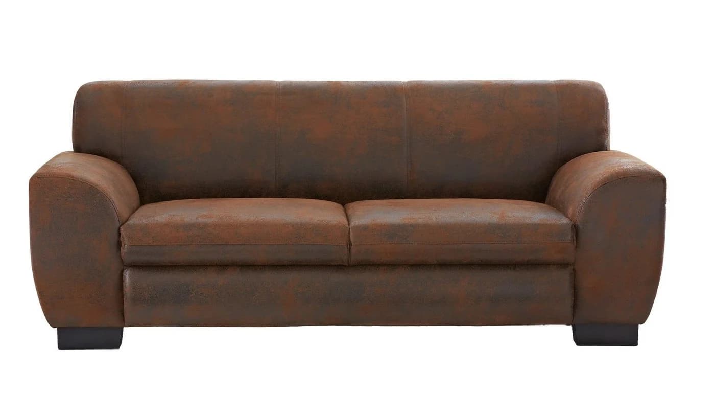 Home Affaire Sofa Nika 3-Sitzer Mocca Microfaser Landhaus