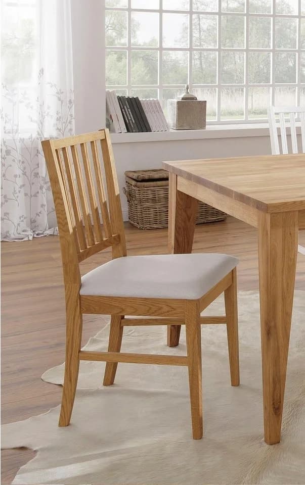 HOME AFFAIRE Esszimmerstuhl Ruanda Beige Eiche Massivholz - Bild 2