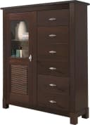 OTTO HOME Highboard Rauna Dunkelbraun Massivholz Kiefer Bild 2