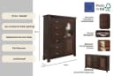 OTTO HOME Highboard Rauna Dunkelbraun Massivholz Kiefer Bild 3