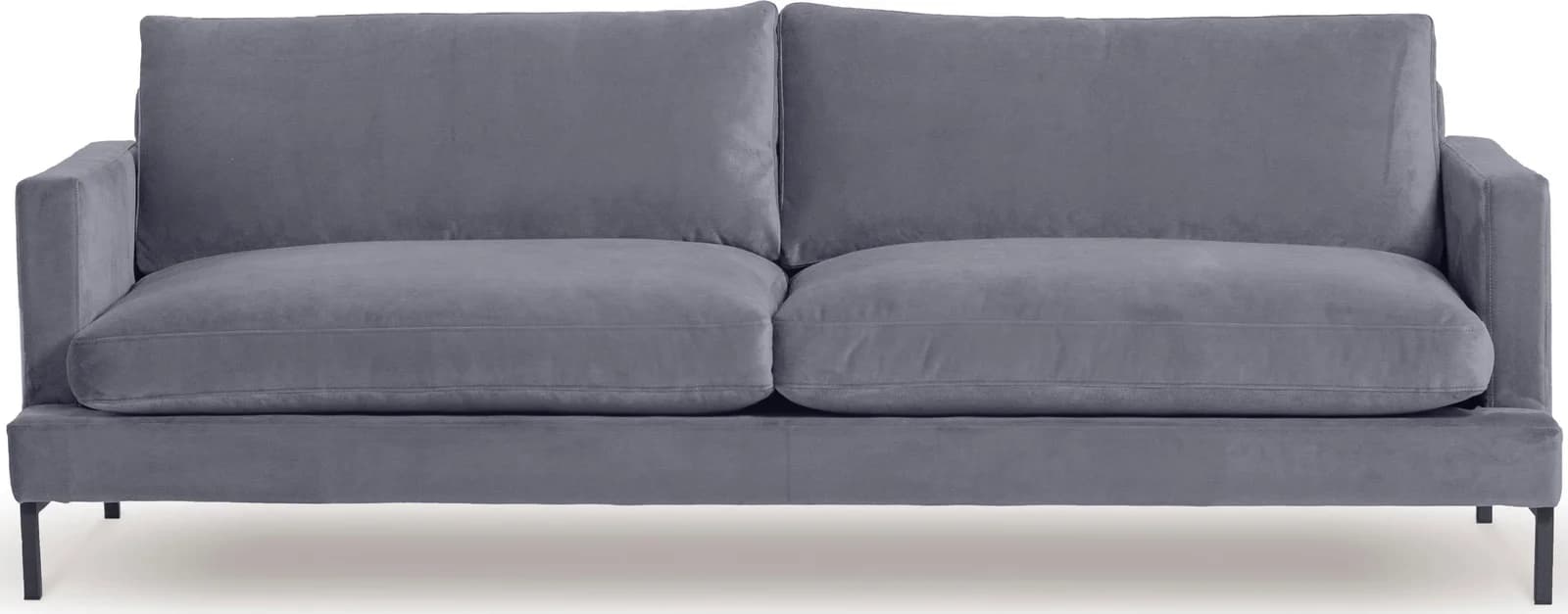 ANDAS 3-Sitzer Sofa Welland grau Samtvelours