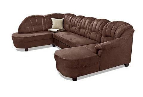 Home Affaire Wohnlandschaft Budapest U-Form Braun mit Bettfunktion
