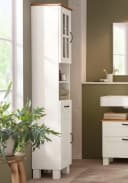 Home Affaire Hochschrank Rodby Weiß Honig Massivholz Bild 1