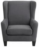 Home affaire Ohrensessel Chilly mit Hocker Grau Microfaser Bild 1