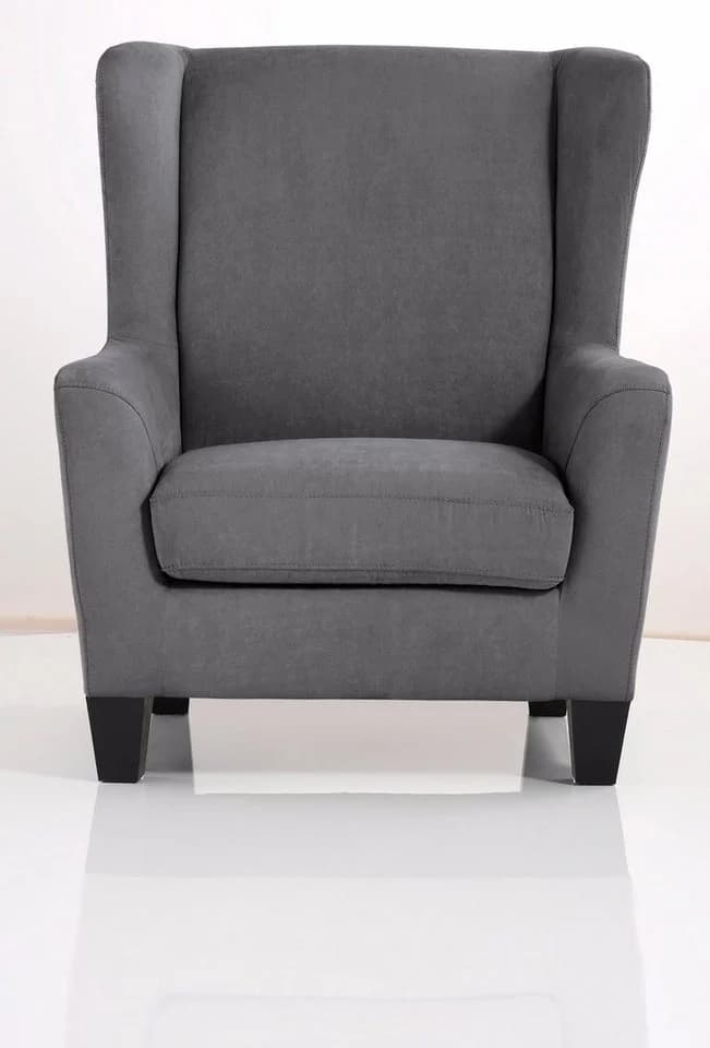 Home affaire Ohrensessel Chilly mit Hocker Grau Microfaser - Bild 3