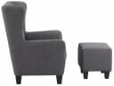 Home affaire Ohrensessel Chilly mit Hocker Grau Microfaser Bild 5