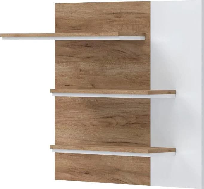OTTO HOME Wandregal Stela Weiß Braun Hochglanz