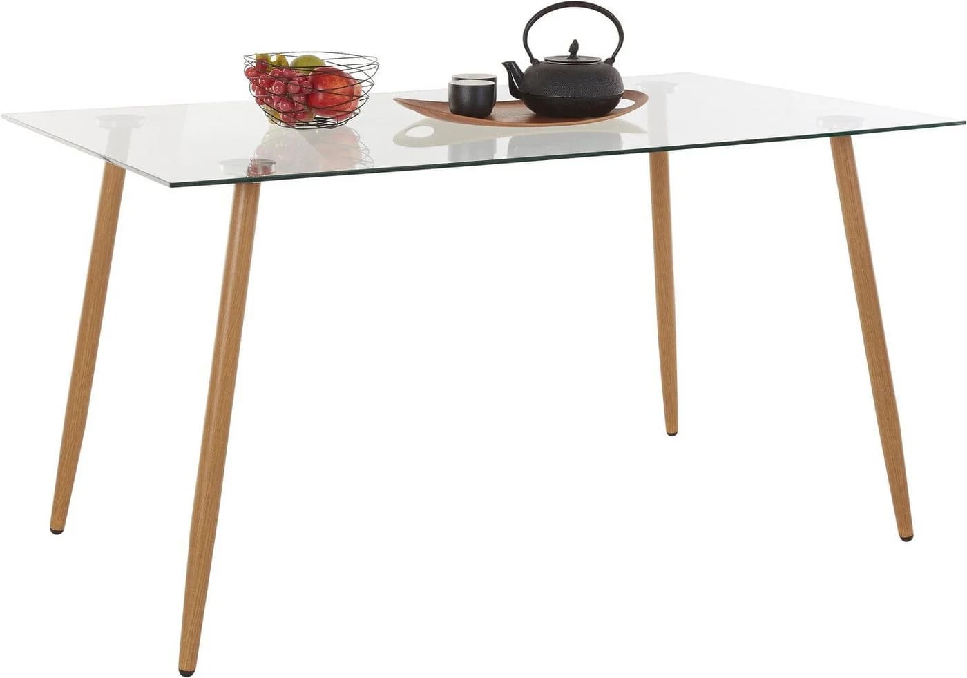 OTTO HOME Glastisch Miller Braun Glas Eichefarben Modern - Bild 3