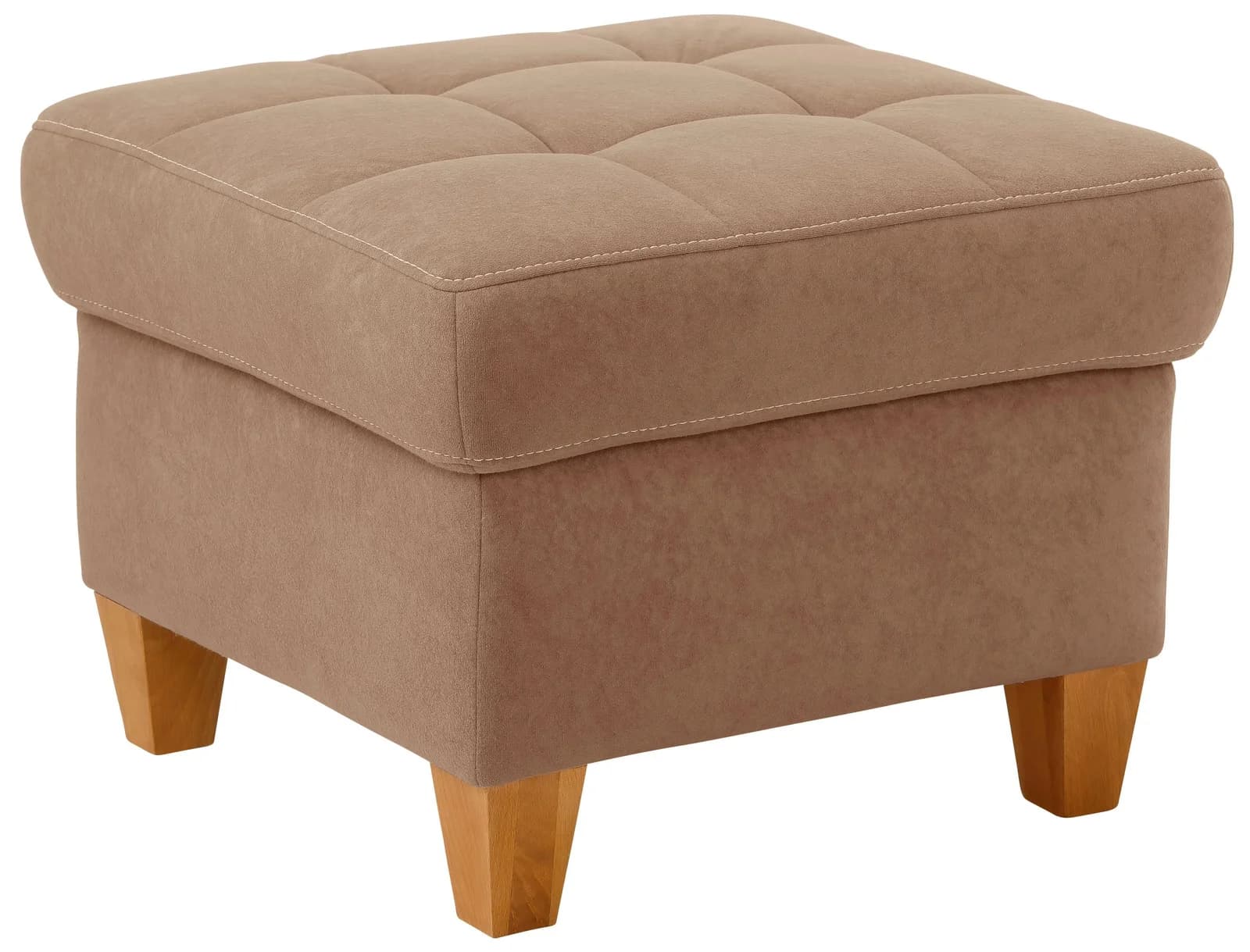 Home Affaire Hocker Earl Braun Microfaser Knopfheftung