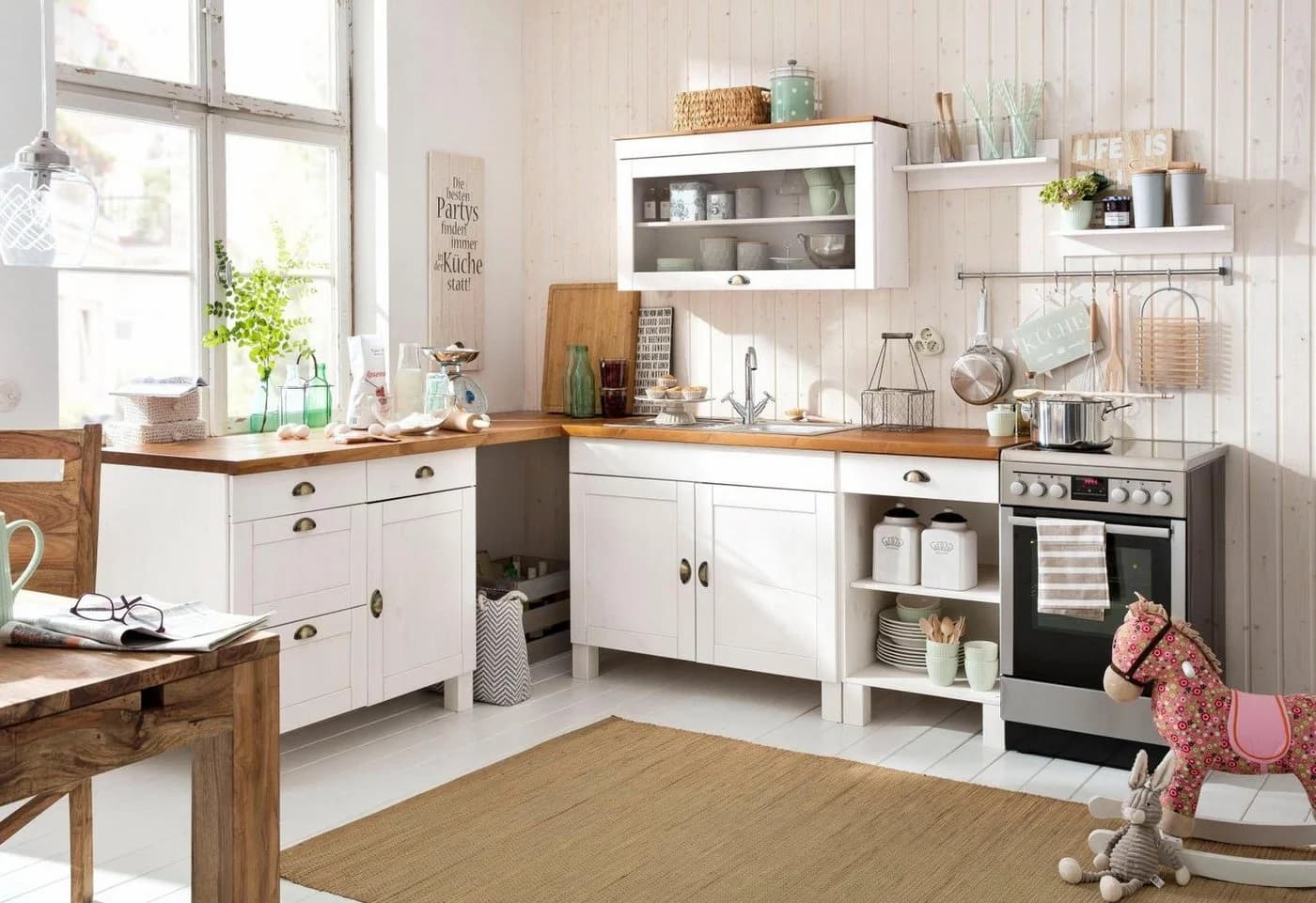 HOME AFFAIRE Arbeitsplatte Oslo Honigfarben Kieferholz