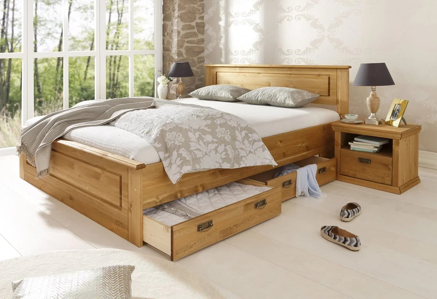 OTTO HOME Schublade Madrid Beige Kiefer Massivholz - Bild 5