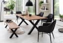HOME AFFAIRE Esstisch Manhattan Massivholz Akazie Schwarz Bild 2