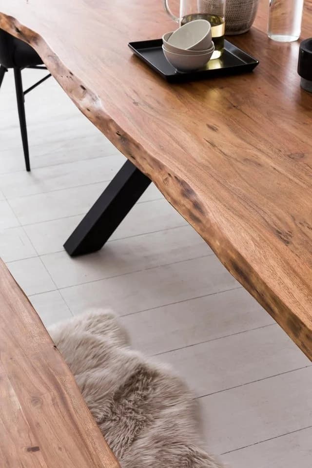 HOME AFFAIRE Esstisch Manhattan Massivholz Akazie Schwarz - Bild 3