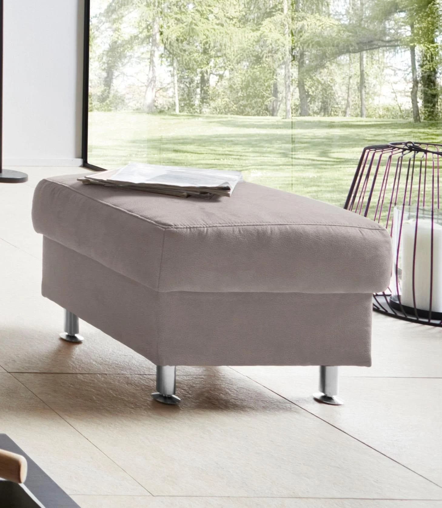 Home Affaire Hocker Cardoso Grau mit Stauraum und Microfaserbezug