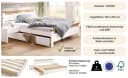 OTTO HOME Massivholzbett CAPRE Weiß Eiche Landhausstil Bild 3