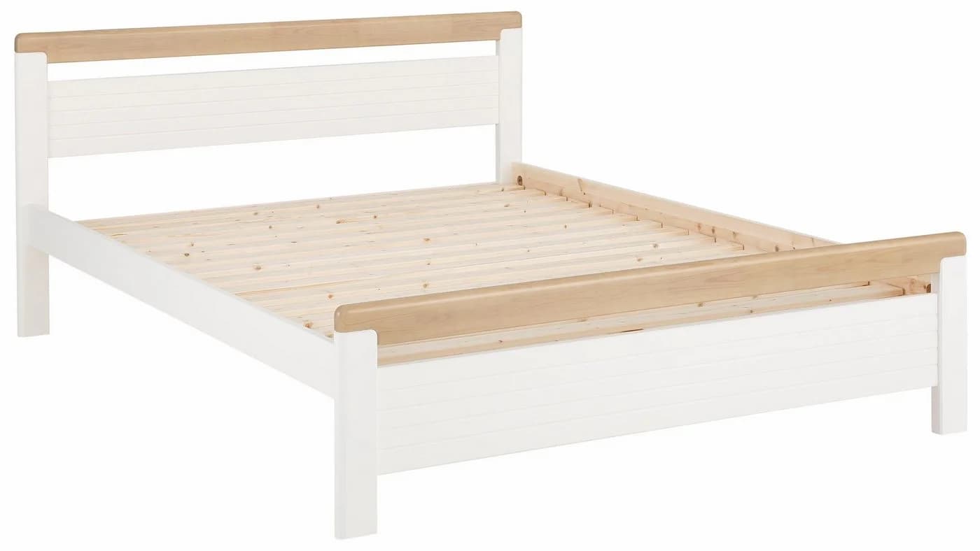 OTTO HOME Massivholzbett CAPRE Weiß Eiche Landhausstil - Bild 4