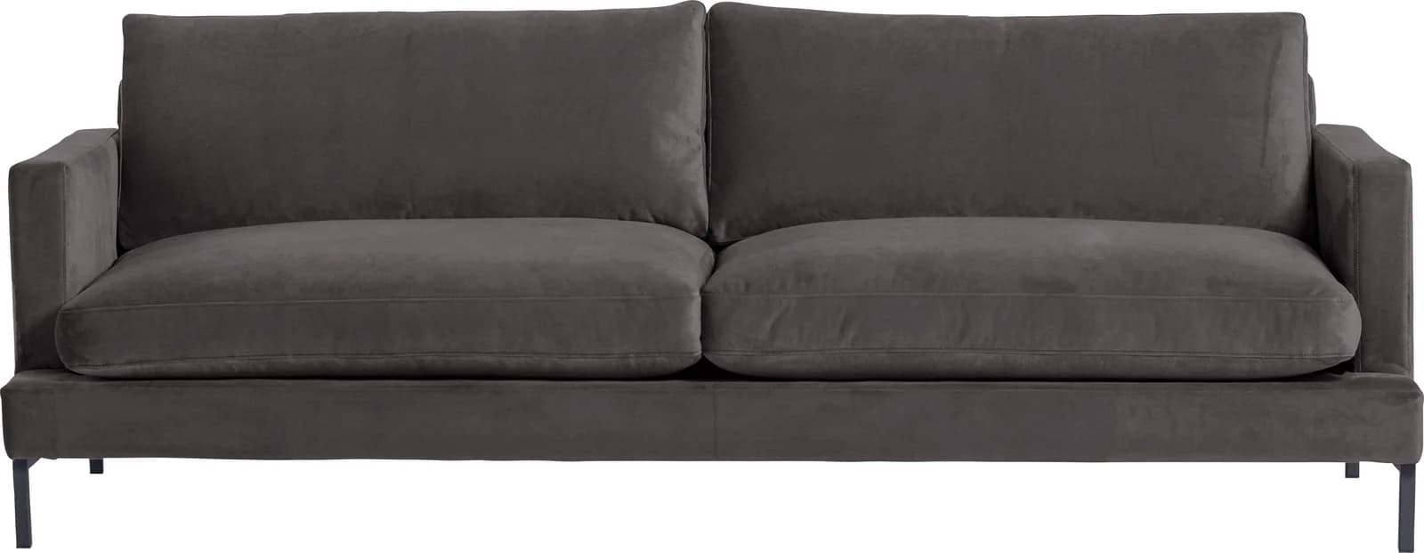 ANDAS Welland 2,5-Sitzer Sofa anthrazit Samtvelours