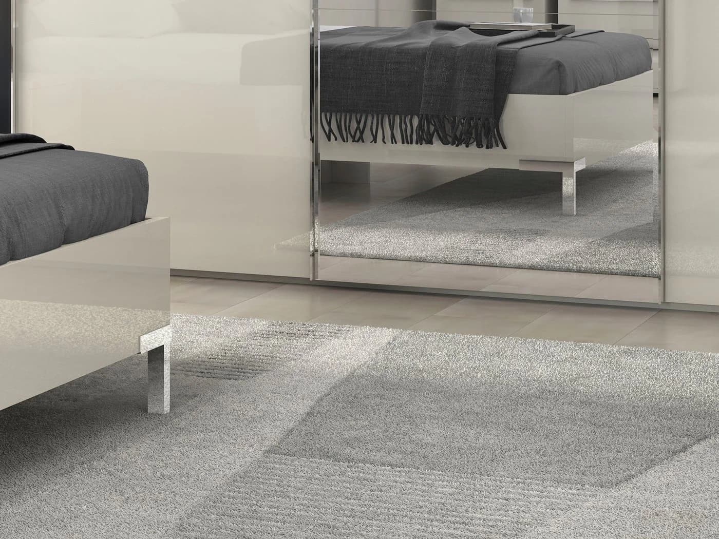 OTTO HOME Schwebetürenschrank Piano Beige Hochglanz mit Spiegeltür