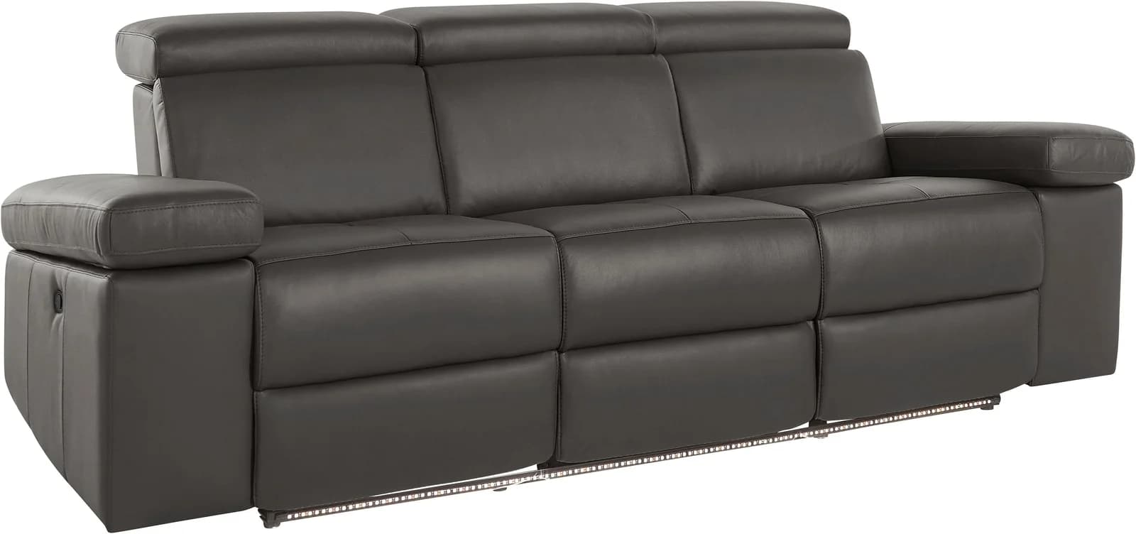 HOME AFFAIRE Kilado 3-Sitzer Sofa Braun mit Relaxfunktion und LED