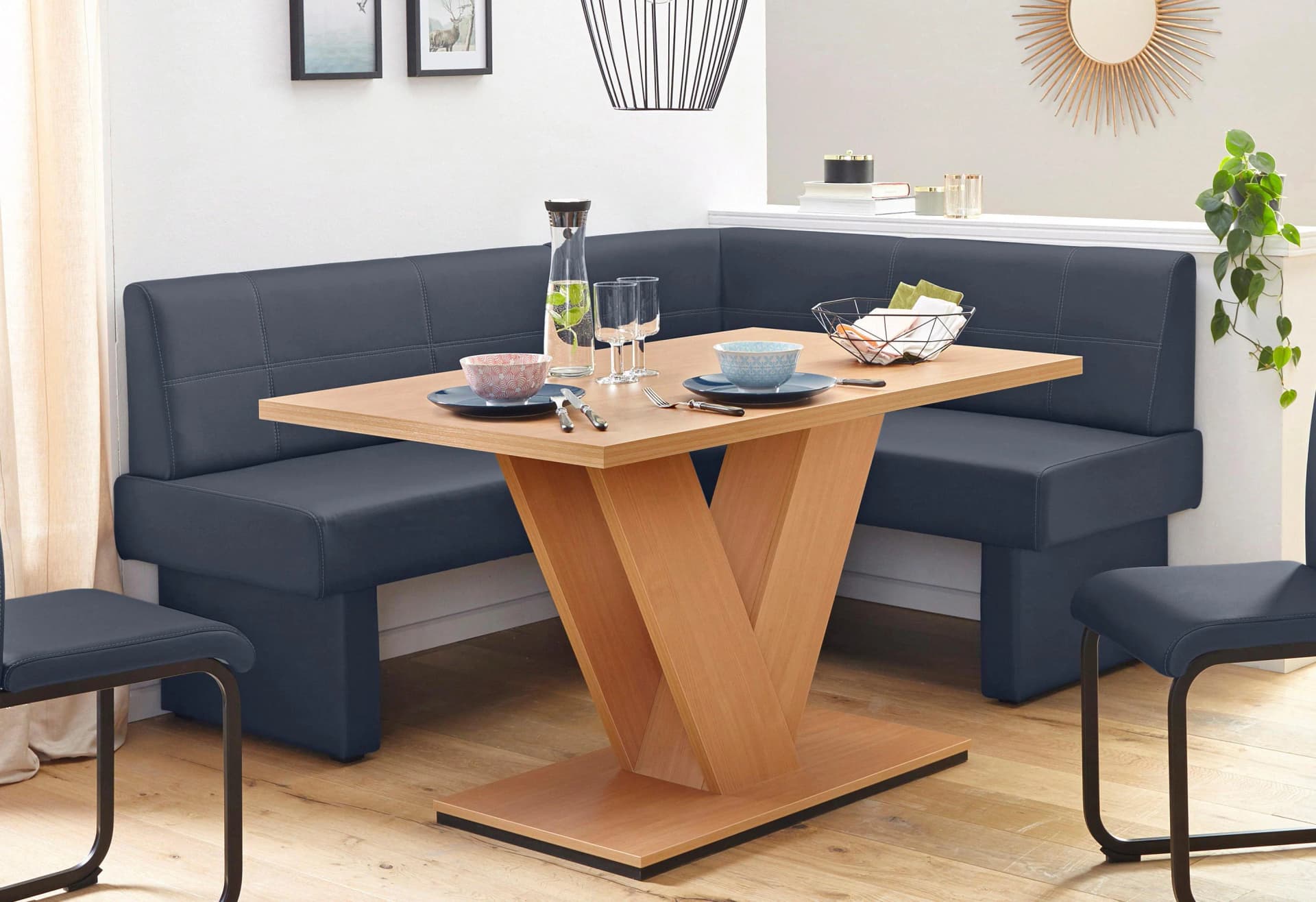 Home Affaire Eckbank Nils Blau Kunstleder
