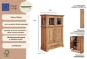 OTTO HOME Melissa Highboard Vitrine Beige Natur FSC Massivholz Bild 3