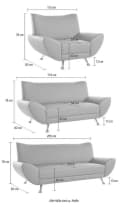 HOME AFFAIRE Polstergarnitur Saltare 3-2-1 Dunkelbraun Modern Bild 5