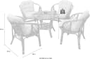HOME AFFAIRE Essgruppe 5-tlg. Honigfarben Rattan mit Glasplatte Bild 1