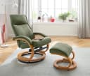 HOME AFFAIRE Relaxsessel Lille mit Hocker Grün Relaxfunktion Bild 1