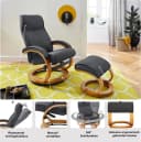 HOME AFFAIRE Relaxsessel Lille mit Hocker Grün Relaxfunktion Bild 3