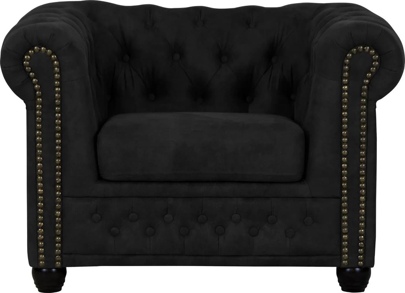 HOME AFFAIRE Chesterfield-Sessel Rysum Anthrazit Microfaser Lederoptik - Bild 3