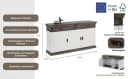 OTTO HOME Sideboard Vinales Weiß Massivholz 3 Schubladen 3 Türen Bild 3