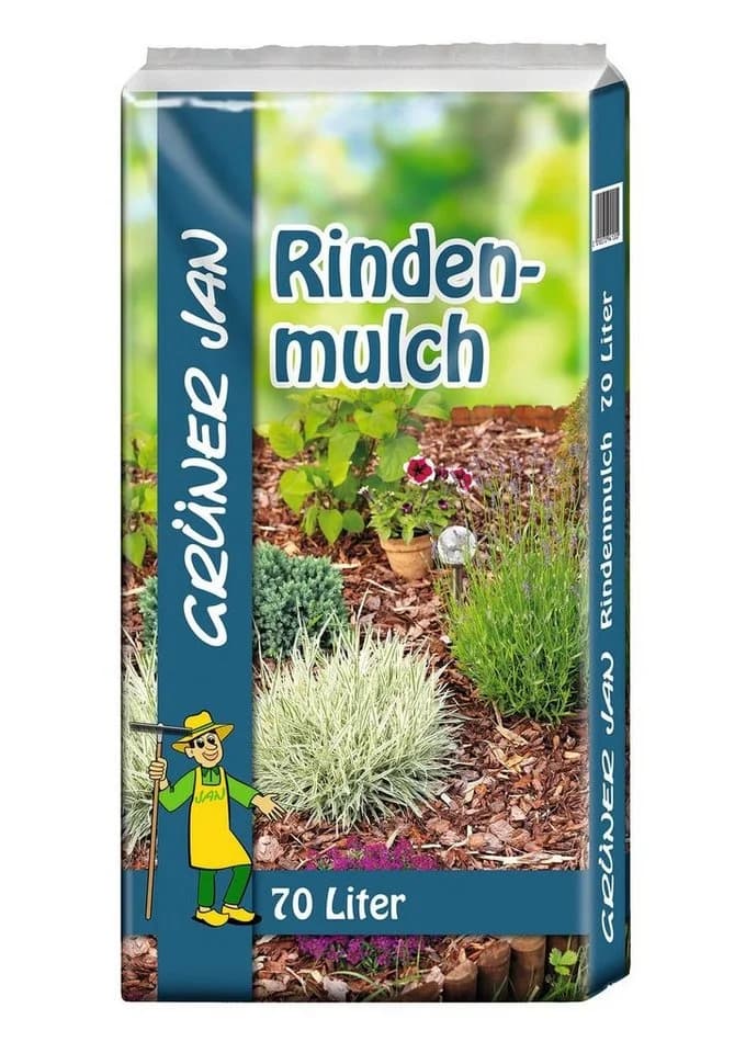 BURI Rindenmulch 70 Liter Gartenmulch aus Nadelholzrinde
