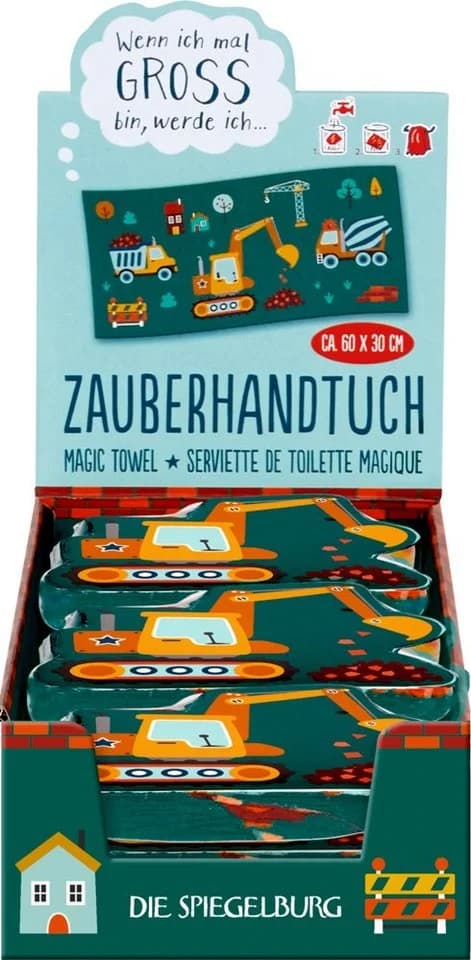COPPENRATH Zauberhandtuch Bagger Ed.2 - Wenn ich mal groß bin, 100% Baumwolle - Bild 3