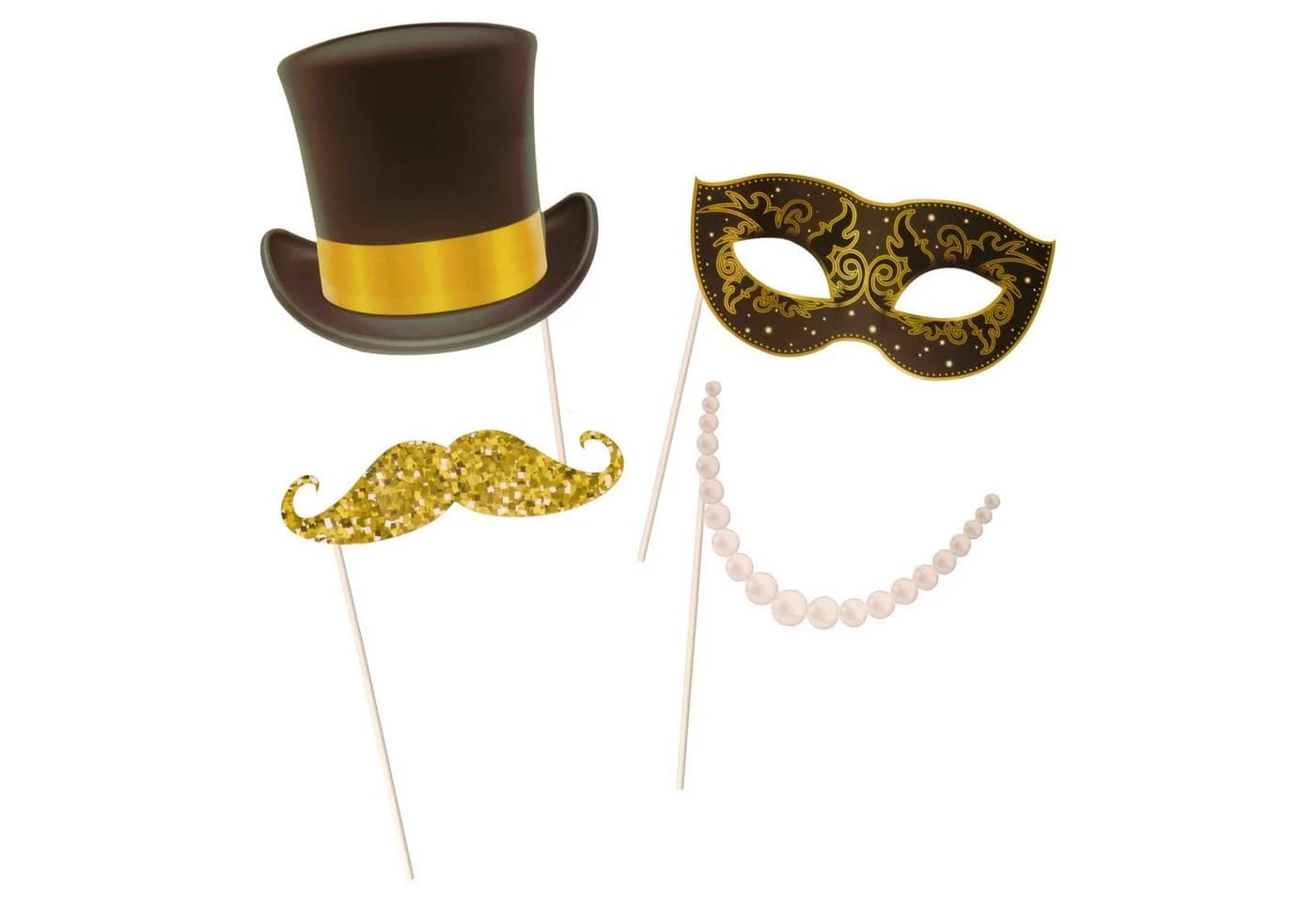 Out of the Blue Fotohalter Glamour Party Photo Booth 12er Set Bunt